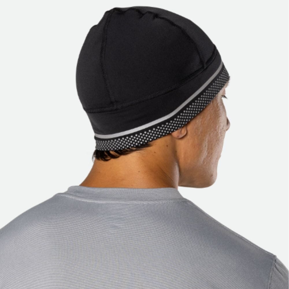 Nathan Hypernight Reflective Beanie - BlackToe running#colour_black