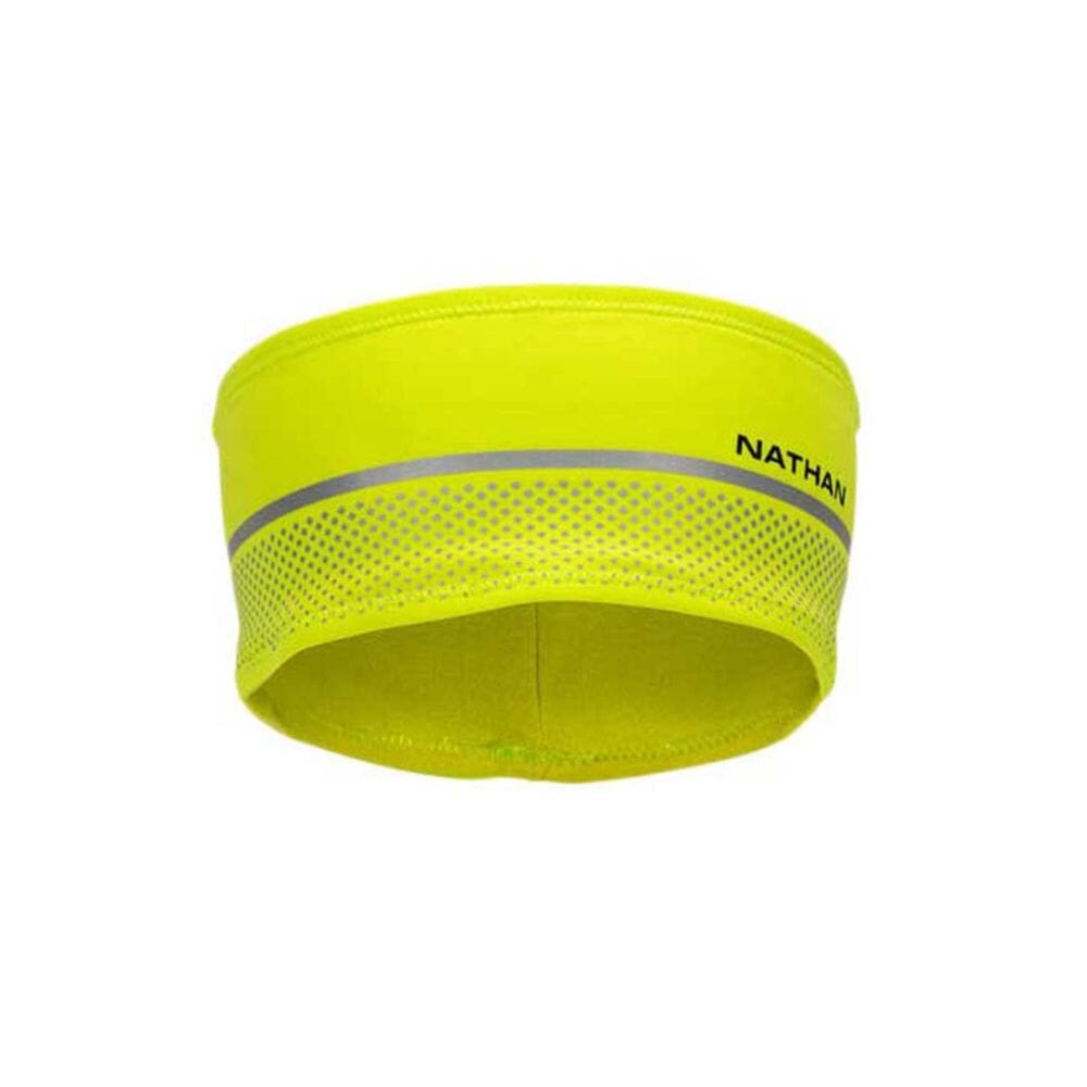 Nathan Hypernight Reflective Headband - BlackToe running#colour_yellow