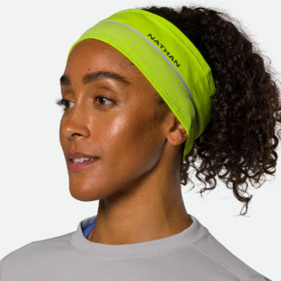 Nathan Hypernight Reflective Headband - BlackToe running#colour_yellow