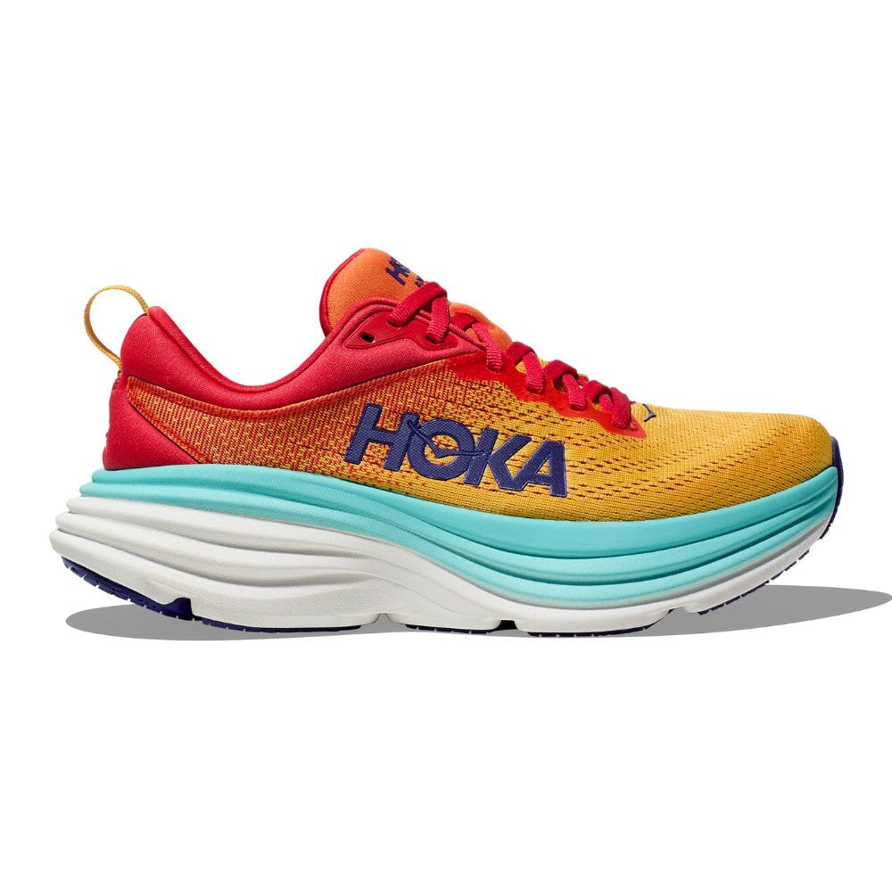 Hoka One One Men's Bondi 8 - BlackToe Running#colour_cerise-cloudless
