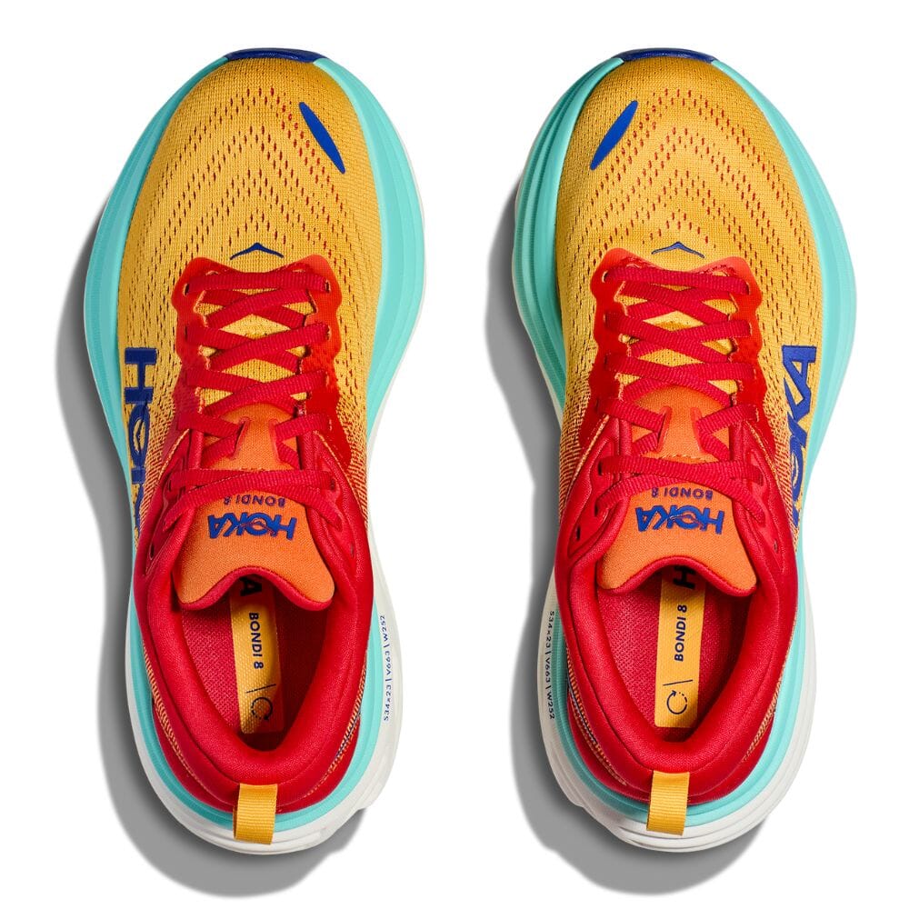 Hoka One One Men's Bondi 8 - BlackToe Running#colour_cerise-cloudless