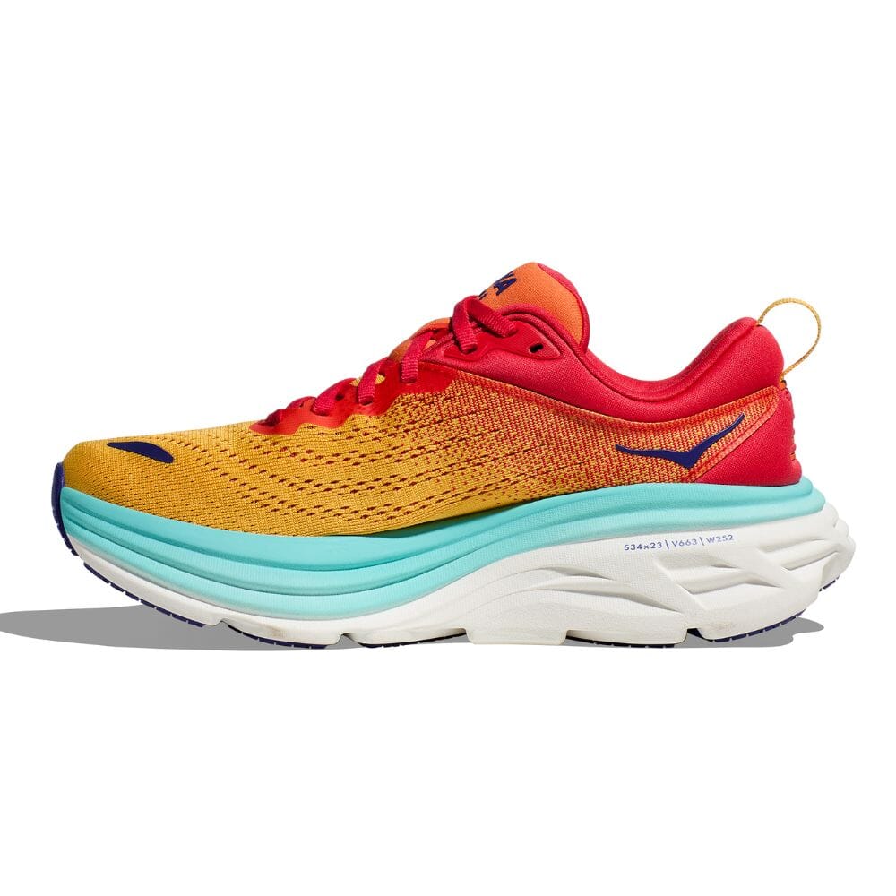 Hoka One One Men's Bondi 8 - BlackToe Running#colour_cerise-cloudless