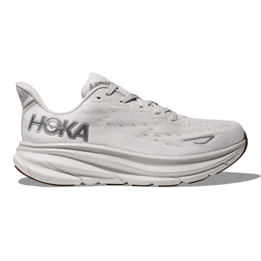 Hoka Men's Clifton 9 Men's Shoes - BlackToe Running#colour_nimbus-cloud-white