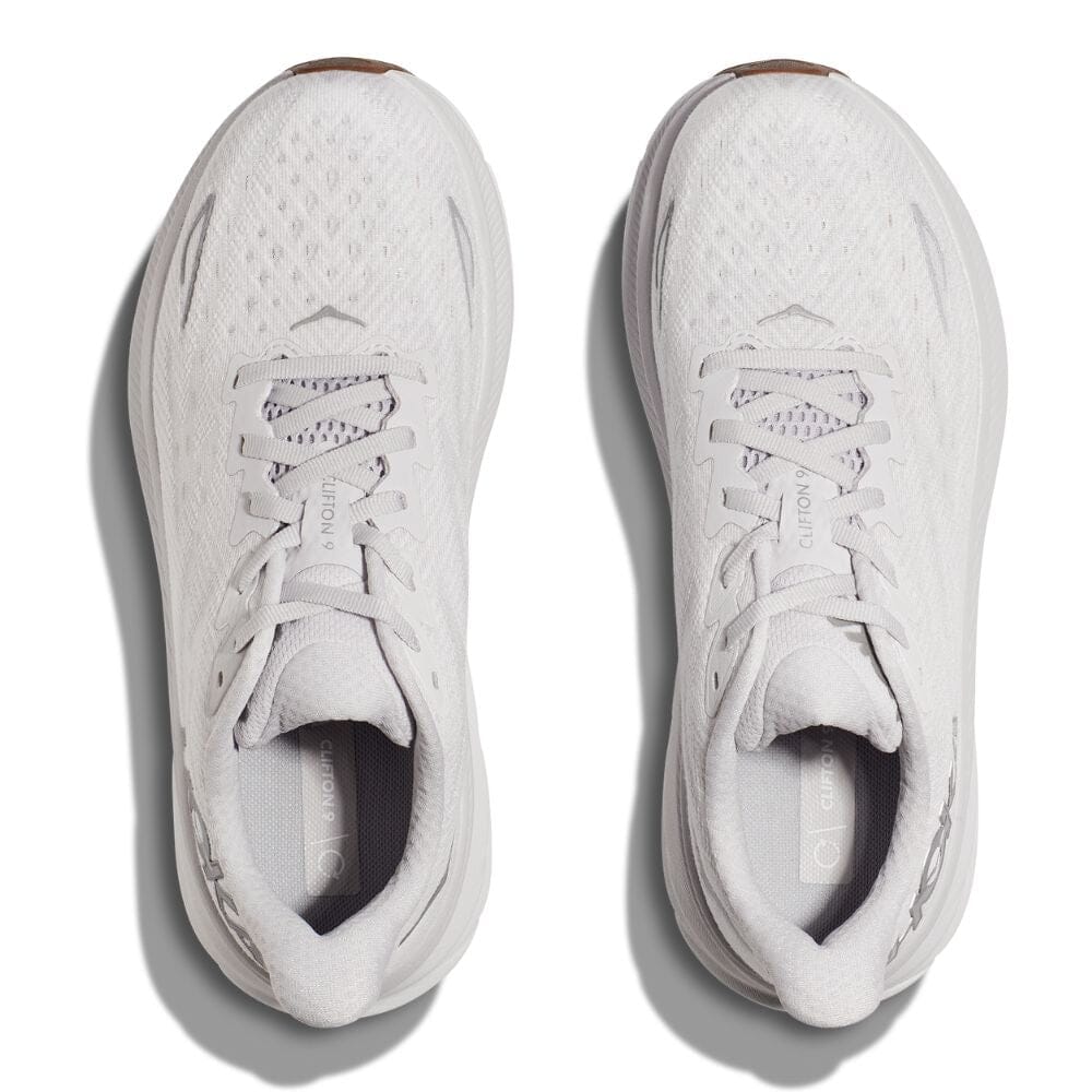 Hoka Men's Clifton 9 Men's Shoes - BlackToe Running#colour_nimbus-cloud-white