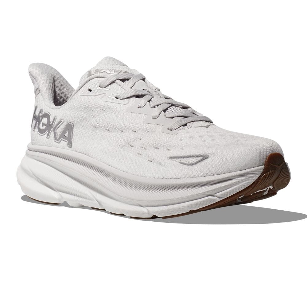 Hoka Men's Clifton 9 Men's Shoes - BlackToe Running#colour_nimbus-cloud-white
