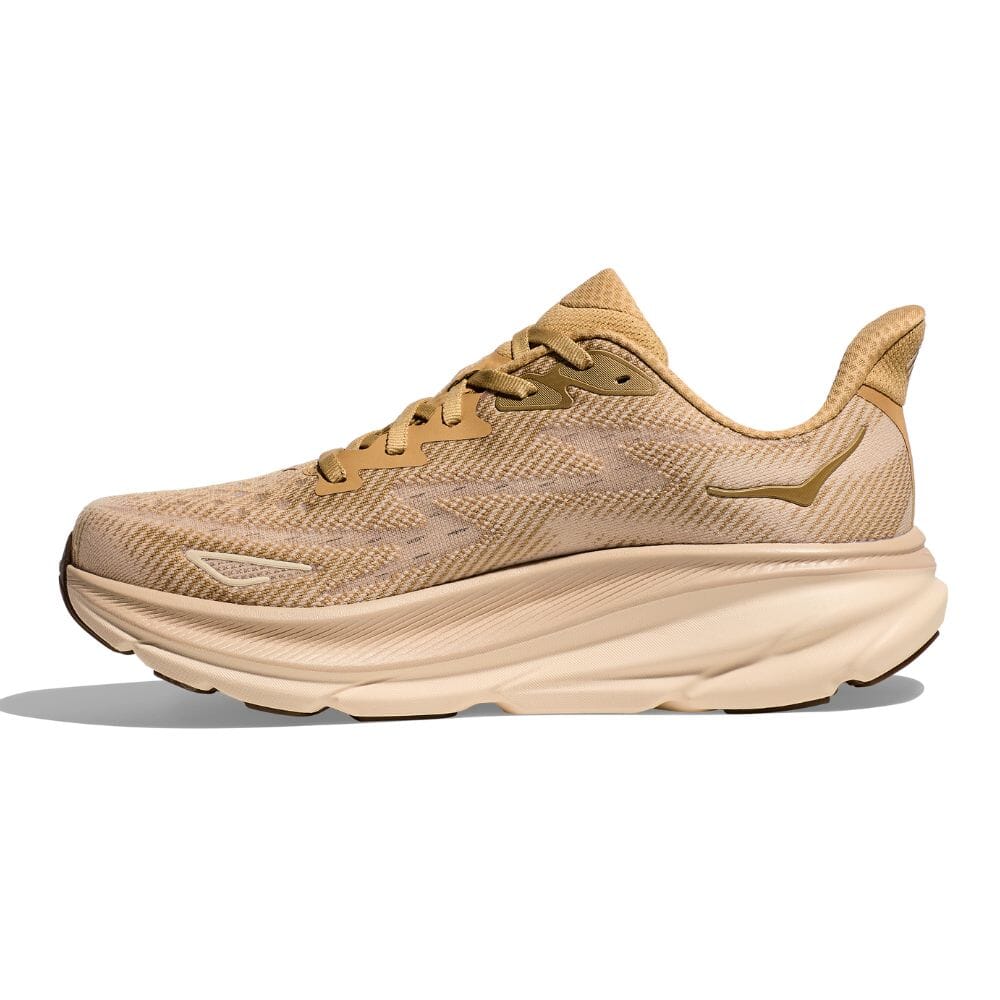 Hoka Men's Clifton 9 Men's Shoes - BlackToe Running#colour_wheat-shifting-sand