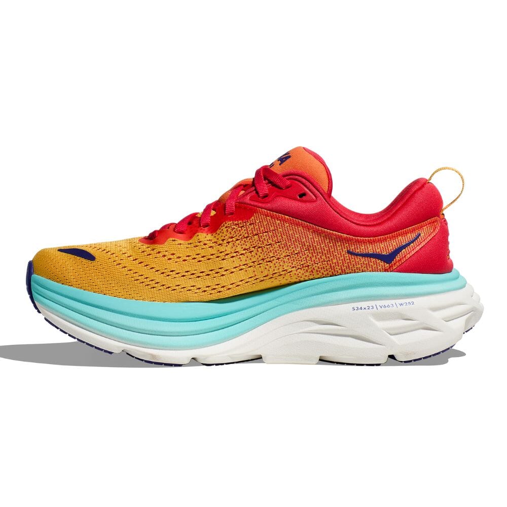 Hoka One One Women's Bondi 8 - BlackToe Running#colour_cerise-cloudless