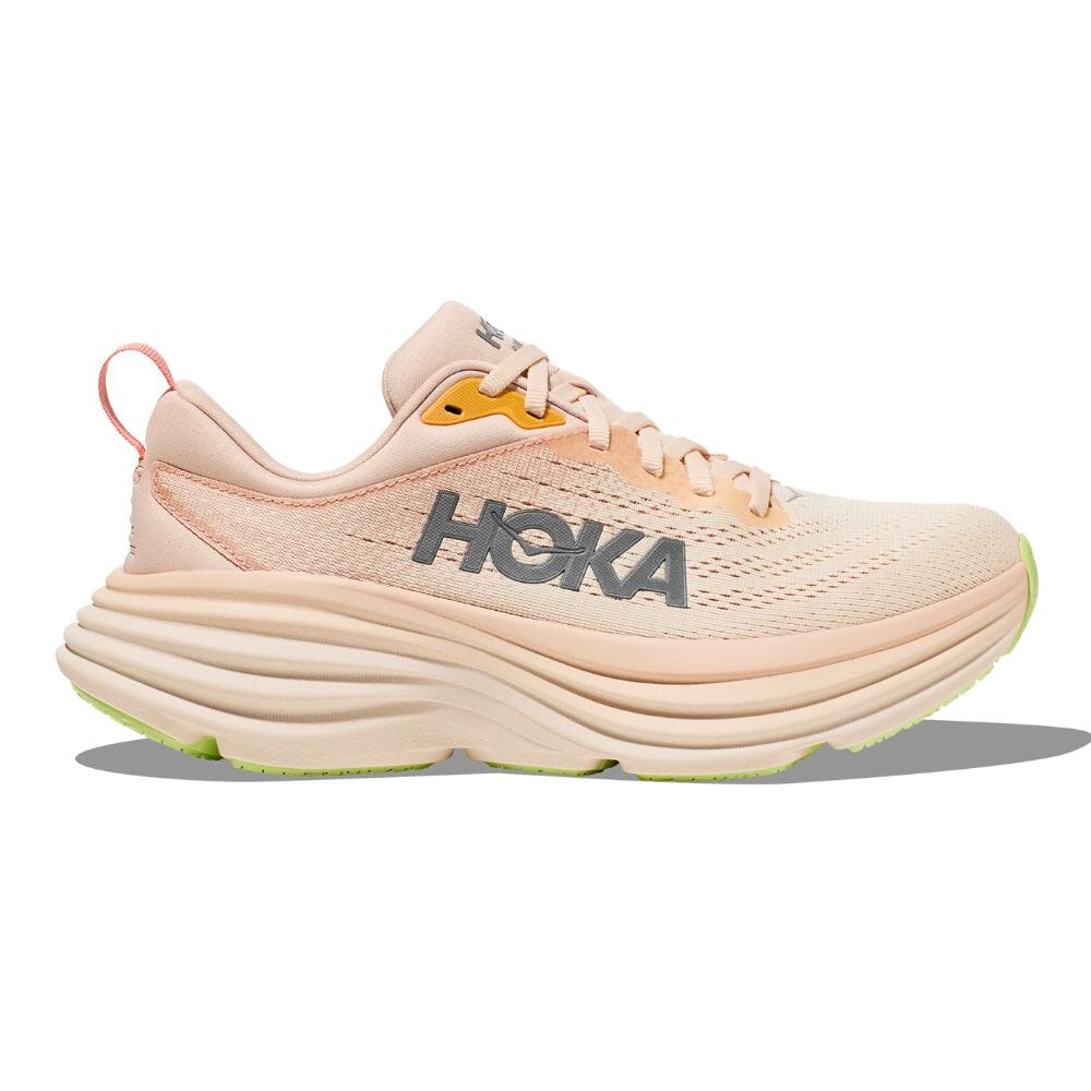 Hoka One One Women's Bondi 8 - BlackToe Running#colour_cream-vanilla