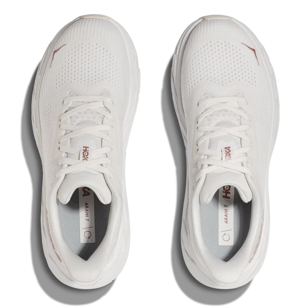 Hoka Women's Arahi 7 - BlackToe Running#colour_blanc-de-blanc-rose-gold