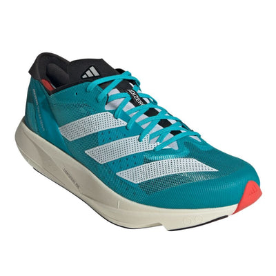 Adidas Adizero Takumi Sen 9 Shoes - BlackToe Running#colour_cloud-white-core-black-lucid-cyan