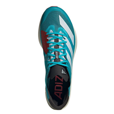 Adidas Adizero Takumi Sen 9 Shoes - BlackToe Running#colour_cloud-white-core-black-lucid-cyan