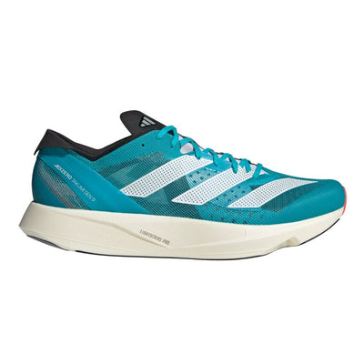 Adidas Adizero Takumi Sen 9 Shoes - BlackToe Running#colour_cloud-white-core-black-lucid-cyan
