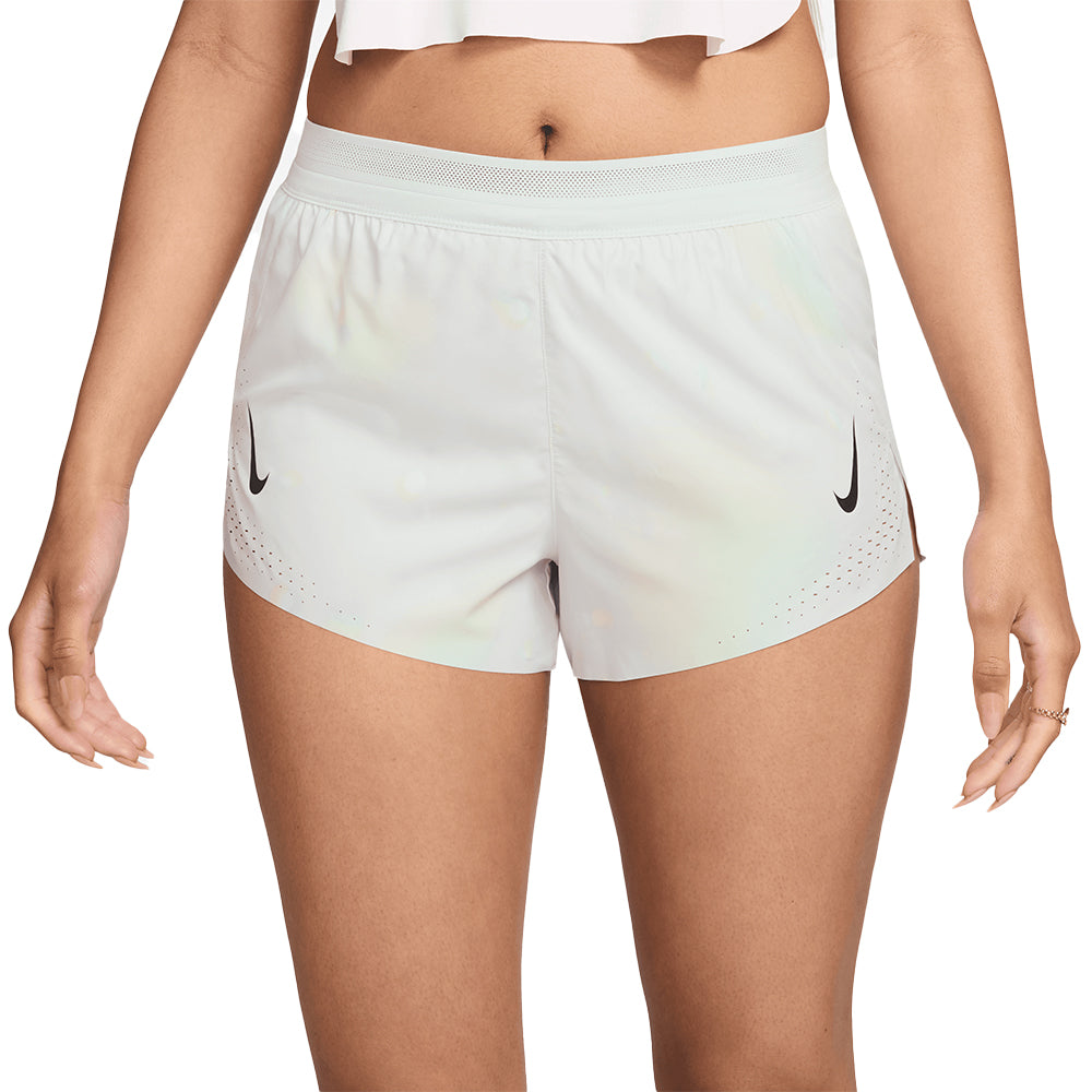 Nike Women's AeroSwift Dri-FIT ADV Mid-Rise Brief-Lined 3" Running Shorts - BlackToe Running#colour_off-white
