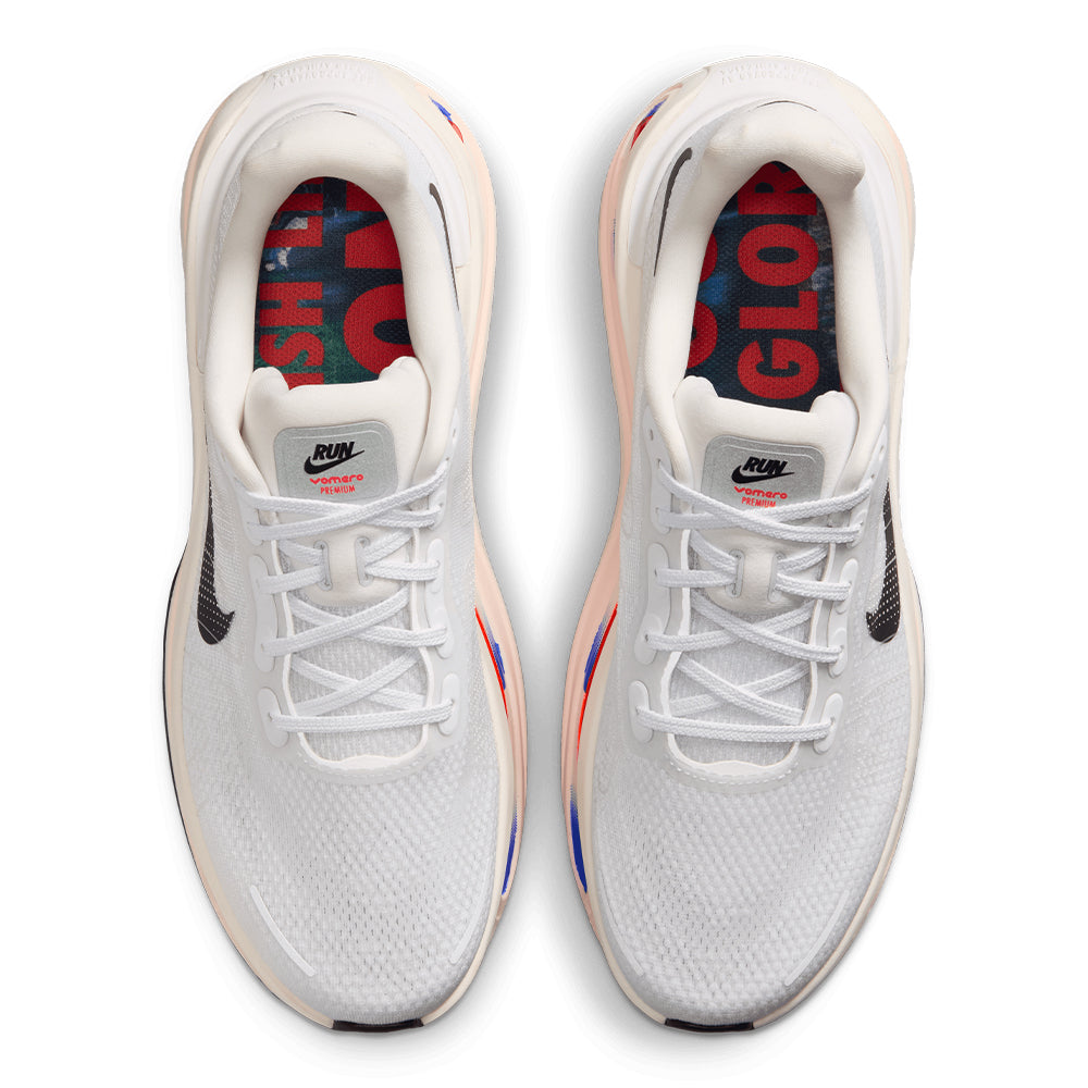 Nike Men's Vomero Premium - BlackToe Running#colour_white-black-racer-blue-bright-crimson