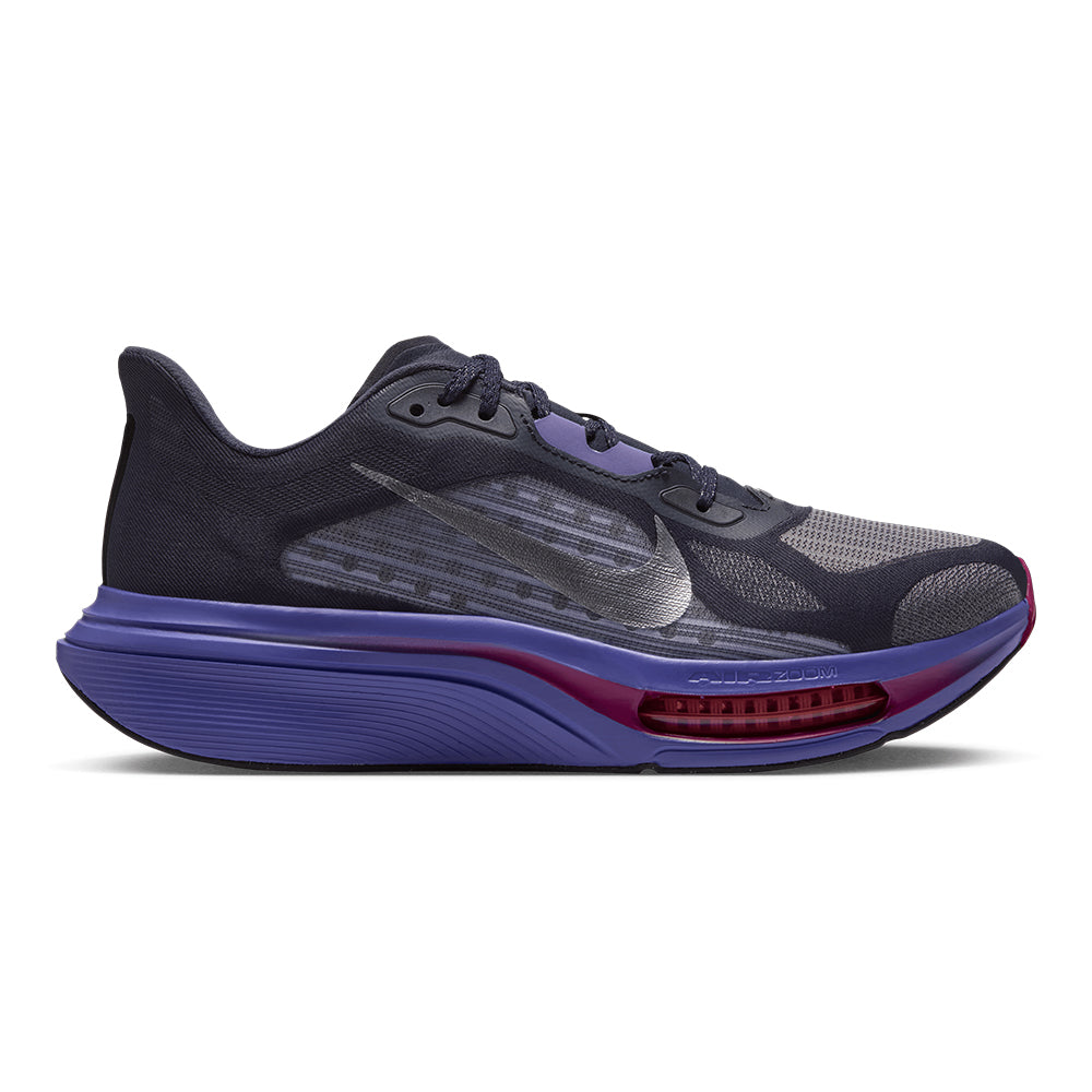 Nike Women's Pegasus Plus 2 - BlackToe Running#colour_gridiron-metallic-silver-persian-violet