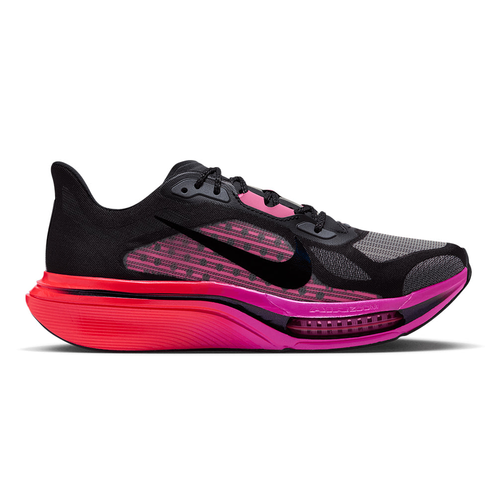 Nike Women's Pegasus Plus 2 - BlackToe Running#colour_black-hyper-pink-laser-crimson