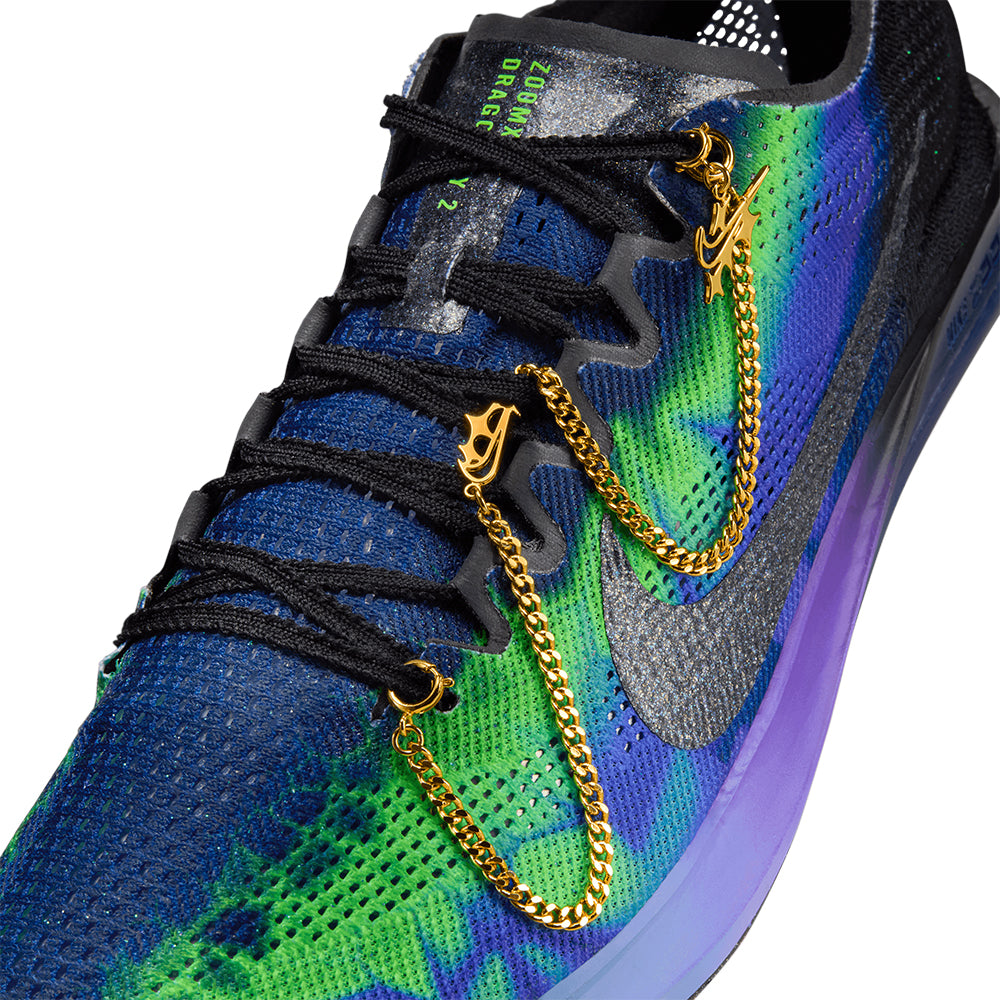 Nike Unisex Dragonfly 2 Spikes - BlackToe Running#colour_fierce-purple-electric-green