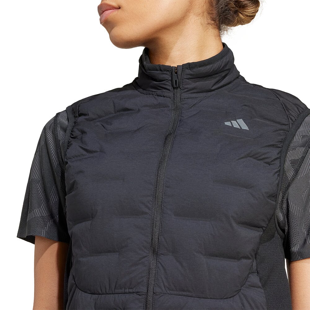 Adidas Women's Adizero Running Padded Vest - BlackToe Running#colour_black