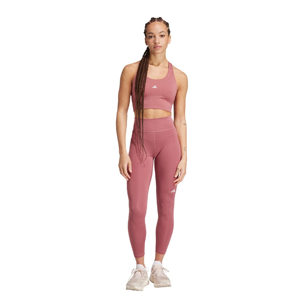 Adidas Women's Own the Run 7/8 Leggings - BlackToe Running#colour_preloved-crimson
