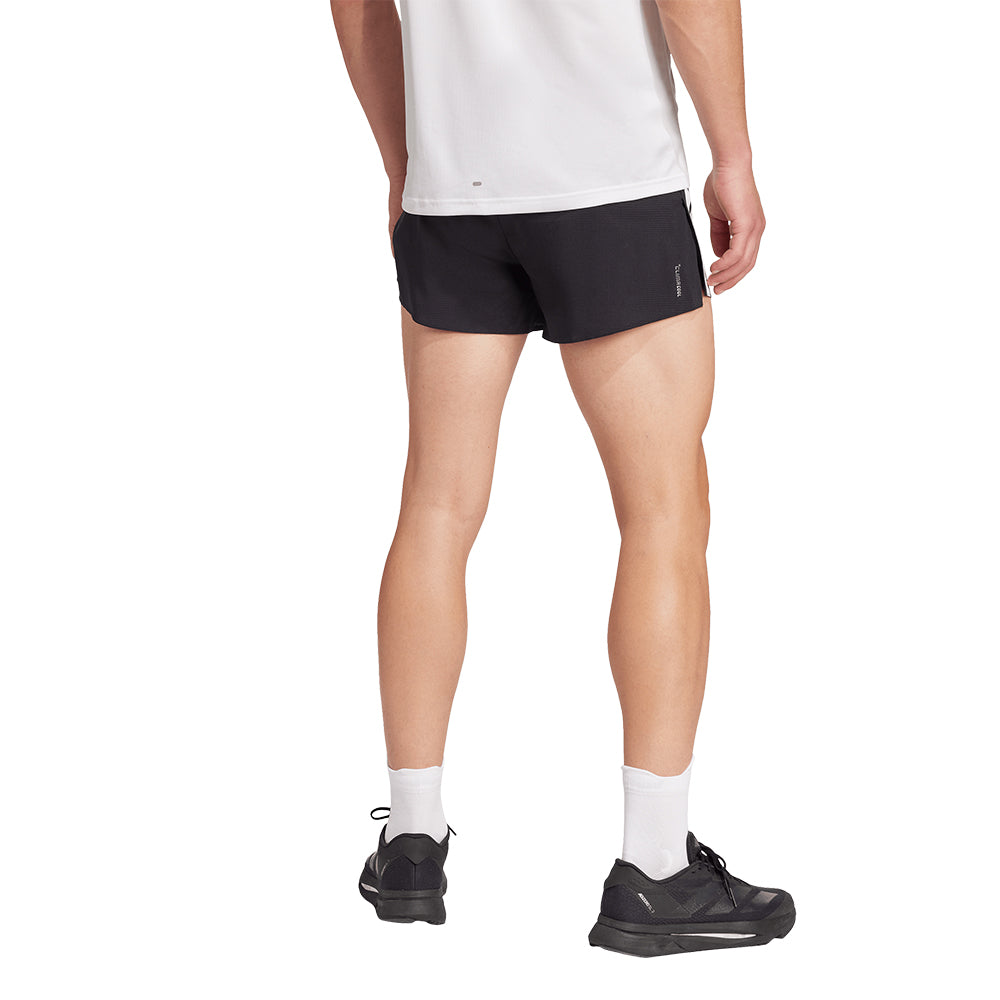 Adidas Men's Adizero Running Gel Pocket Shorts 3" - BlackToe Running#colour_black