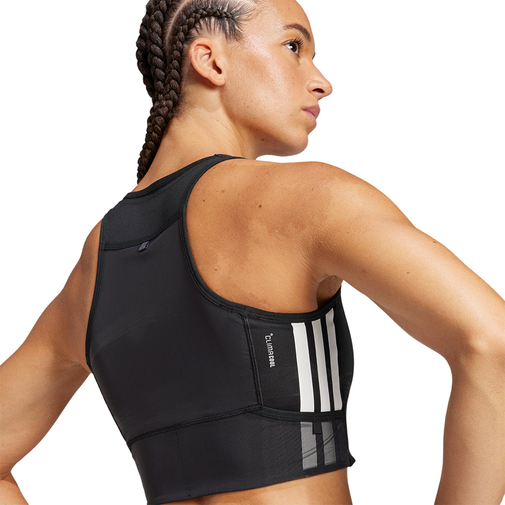 Adidas Women's Adizero Running Gel Pocket Crop Top - BlackToe Running