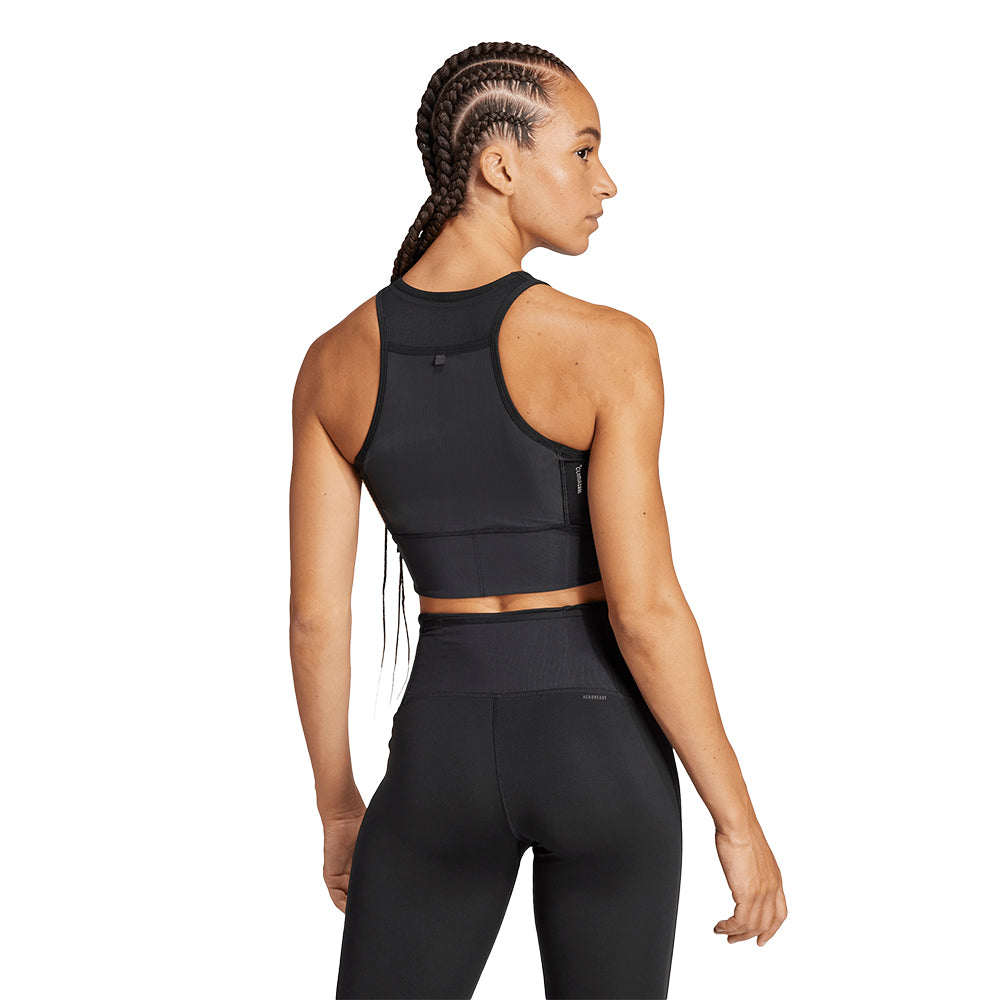 Adidas Women's Adizero Running Gel Pocket Crop Top - BlackToe Running