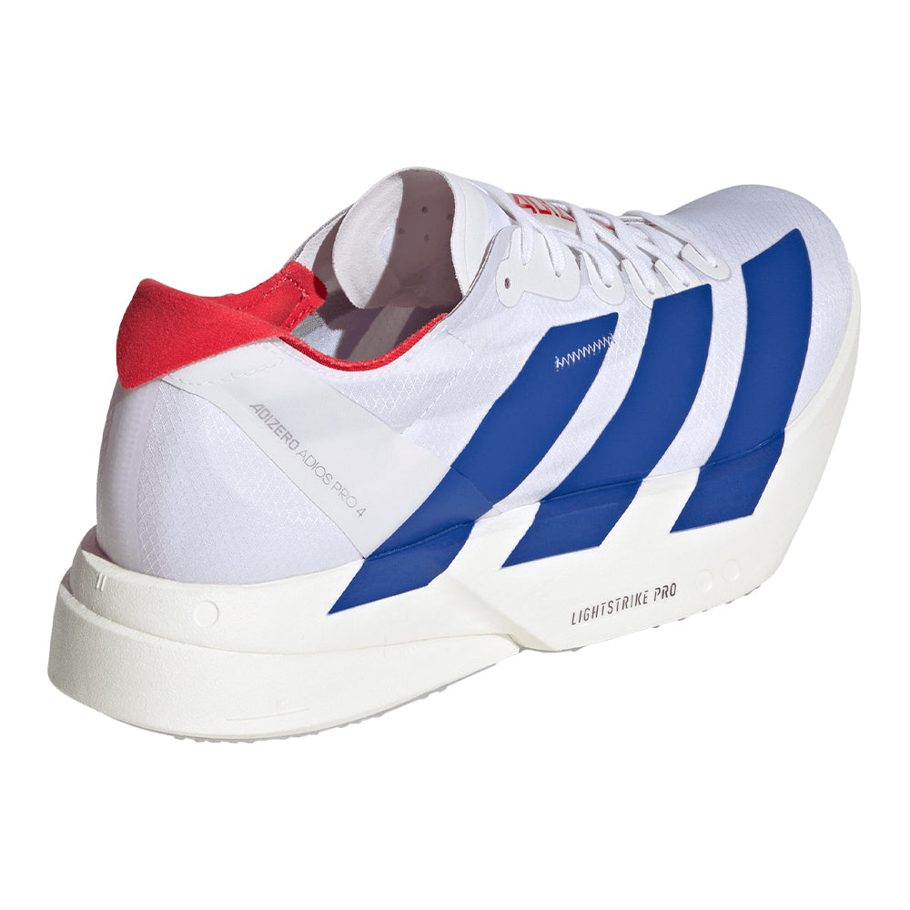 Adidas Men's Adizero Adios Pro 4 - BlackToe Running#colour_white-team-royal-blue-pure-ruby