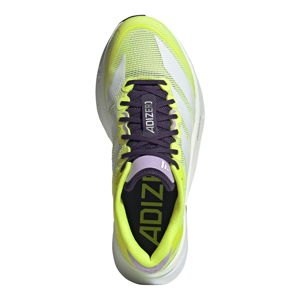 Adidas Women's Adizero Boston 13 - BlackToe Running#colour_solar-yellow-cloud-white-powder-plum