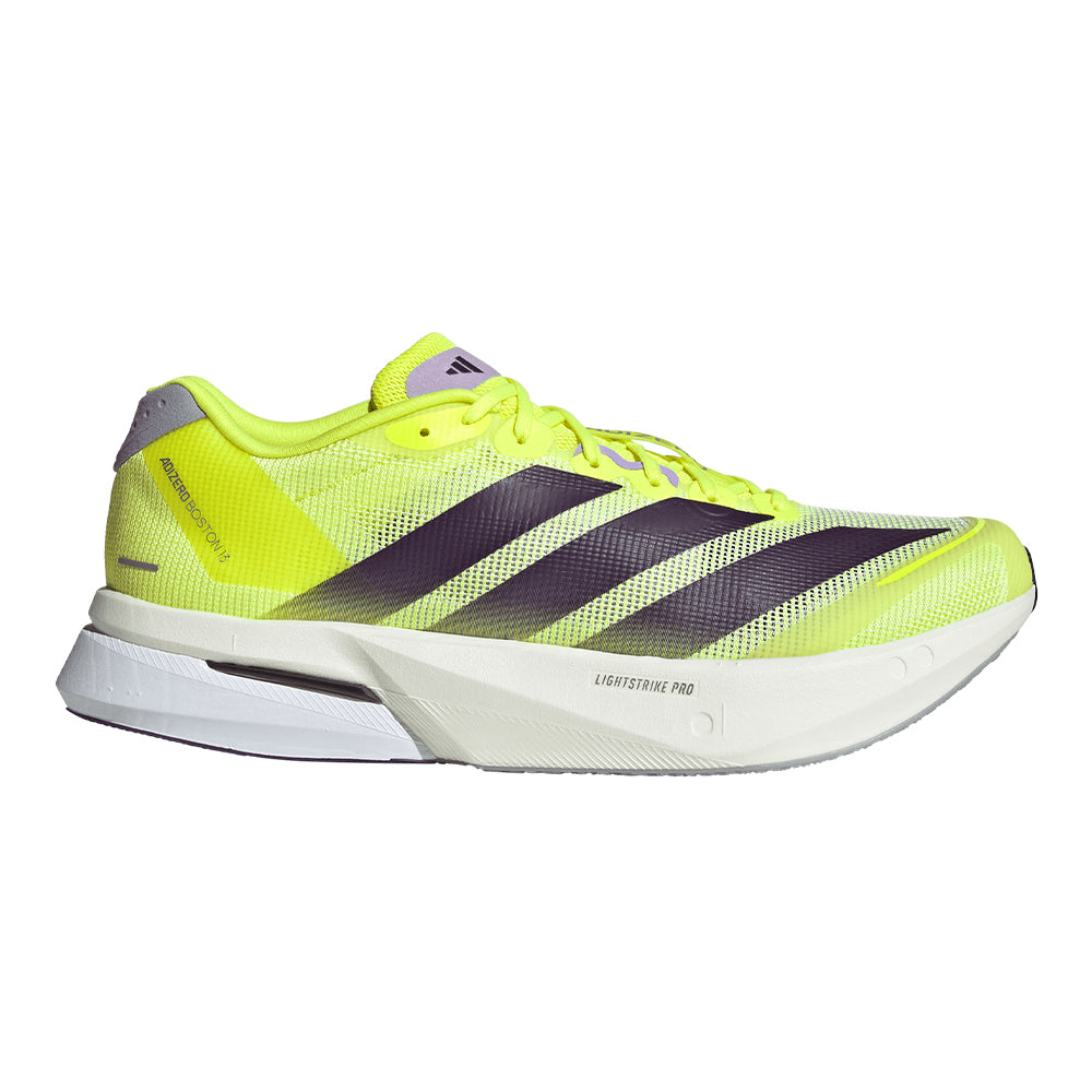 Adidas Men's Adizero Boston 13 - BlackToe Running#colour_solar-yellow-aurora-plum-powder-plum