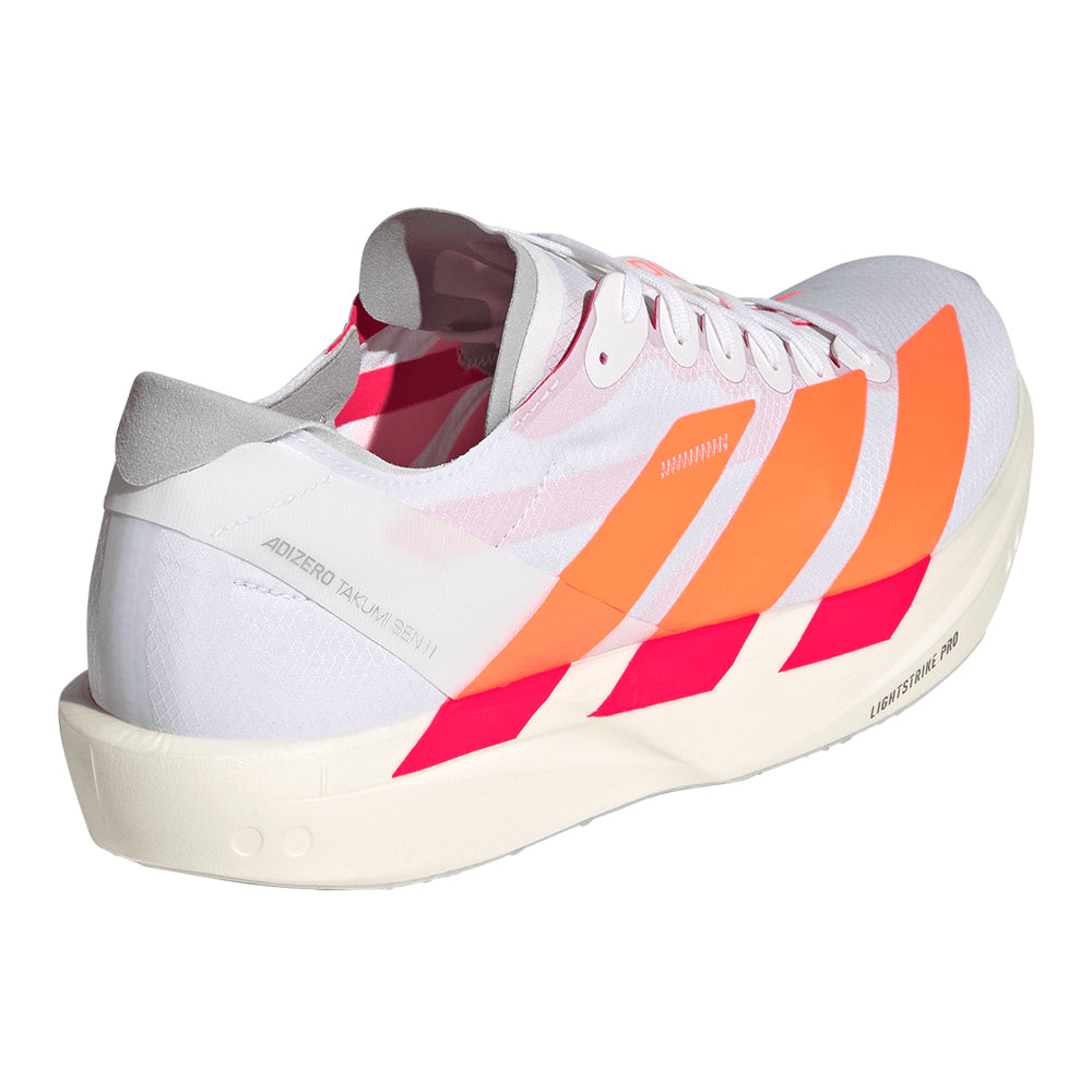 Adidas Men's Adizero Takumi Sen 11 - BlackToe Running#colour_cloud-white-beam-orange-lucid-red