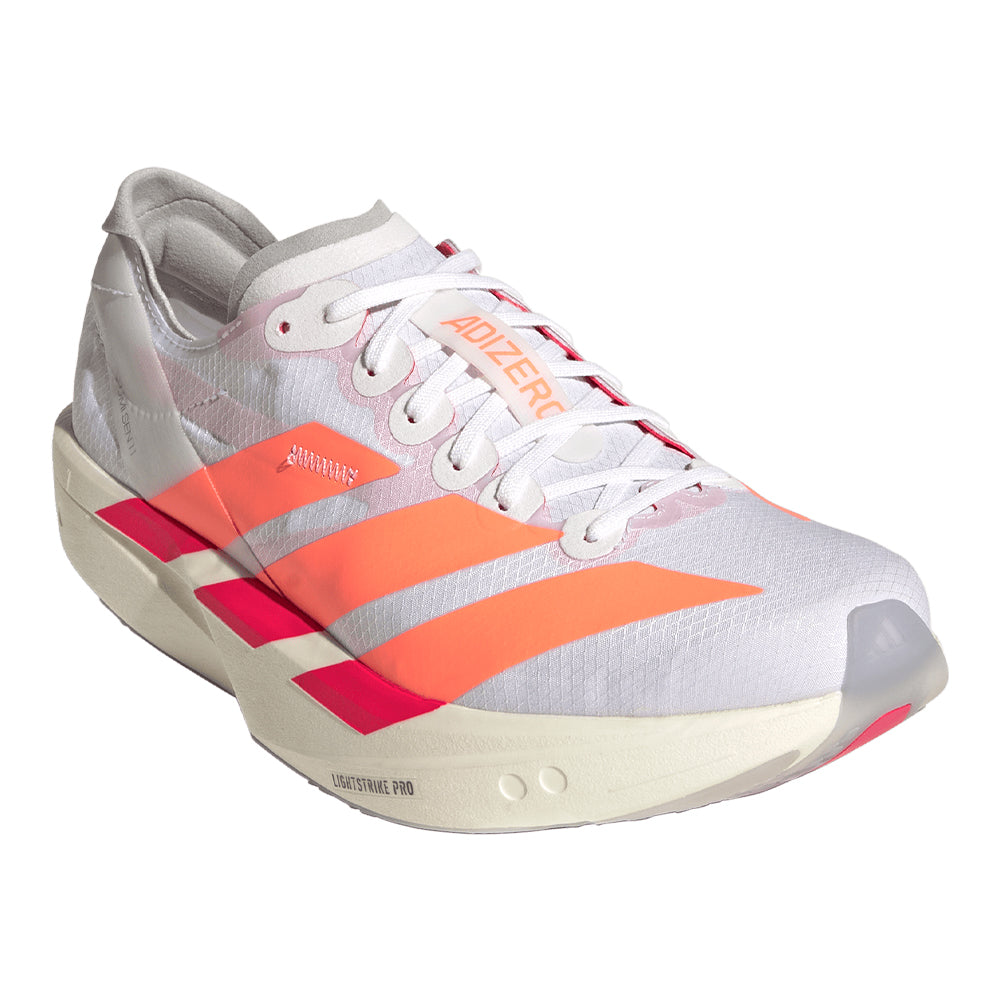 Adidas Women's Adizero Takumi Sen 11 - BlackToe Running#colour_cloud-white-beam-orange-lucid-red