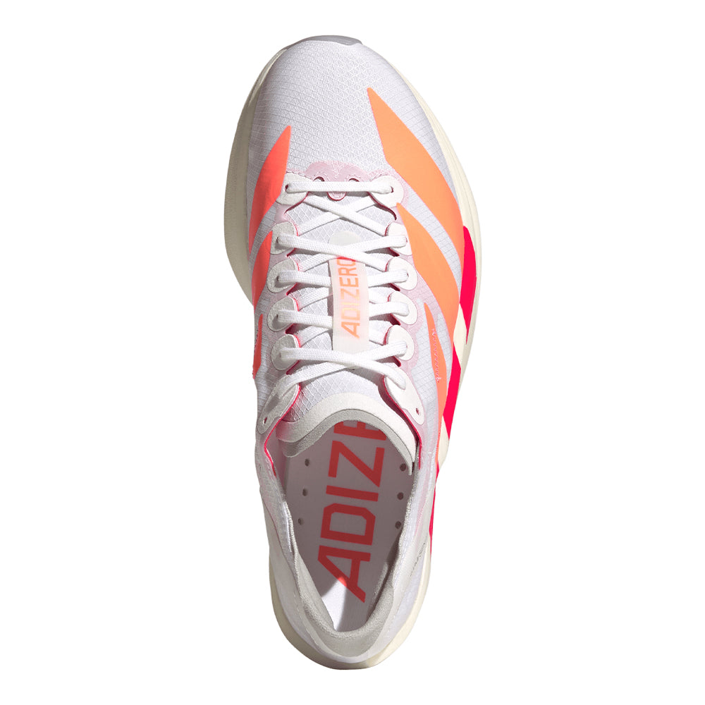 Adidas Women's Adizero Takumi Sen 11 - BlackToe Running#colour_cloud-white-beam-orange-lucid-red