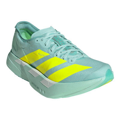 Adidas Men's Adizero Adios Pro 4 - BlackToe Running#colour_semi-flash-aqua-lucid-lemon-mint-ton