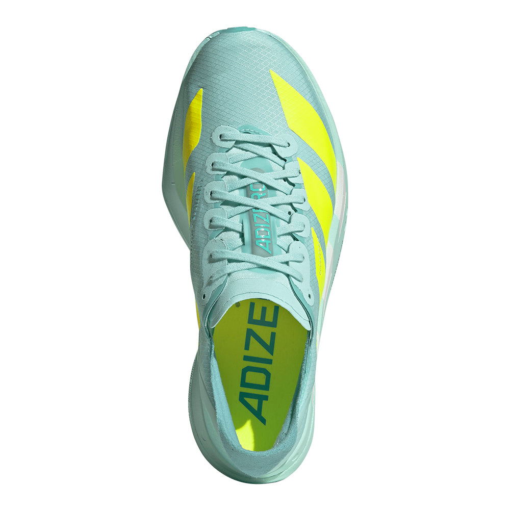 Adidas Men's Adizero Adios Pro 4 - BlackToe Running#colour_semi-flash-aqua-lucid-lemon-mint-ton