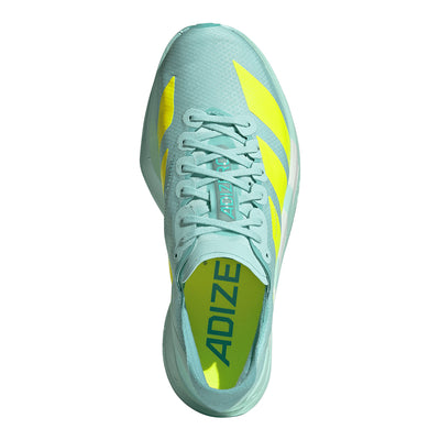 Adidas Men's Adizero Adios Pro 4 - BlackToe Running#colour_semi-flash-aqua-lucid-lemon-mint-ton