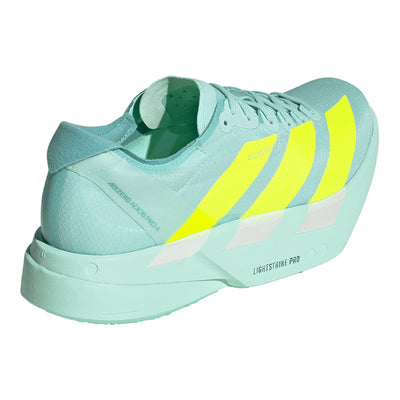 Adidas Men's Adizero Adios Pro 4 - BlackToe Running#colour_semi-flash-aqua-lucid-lemon-mint-ton