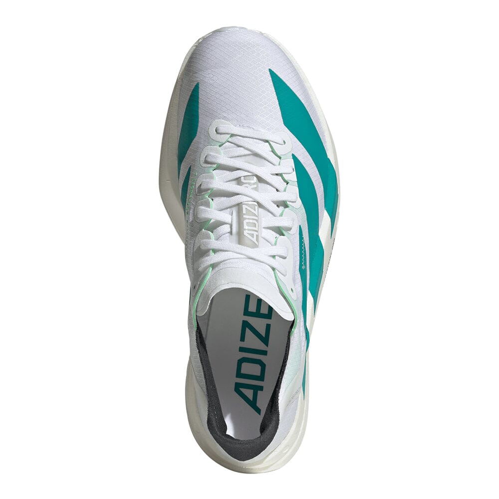 Adidas Men's Adizero Adios Pro 4 - BlackToe Running#colour_white-pure-teal-carbon