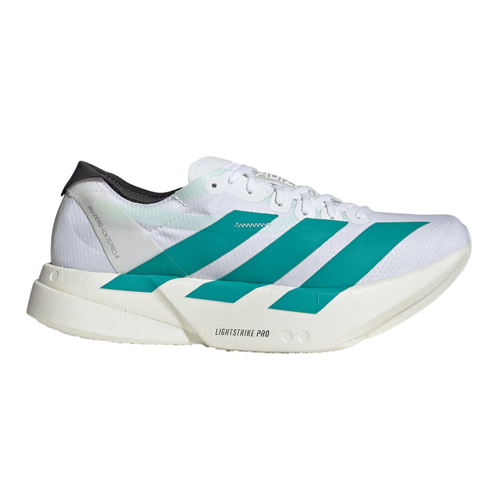 Adidas Men's Adizero Adios Pro 4 - BlackToe Running#colour_white-pure-teal-carbon