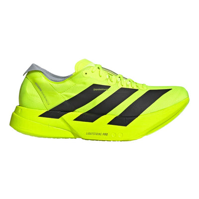 Adidas Women's Adizero Adios Pro 4 - BlackToe Running#colour_lucid-lemon-core-black-halo-silver