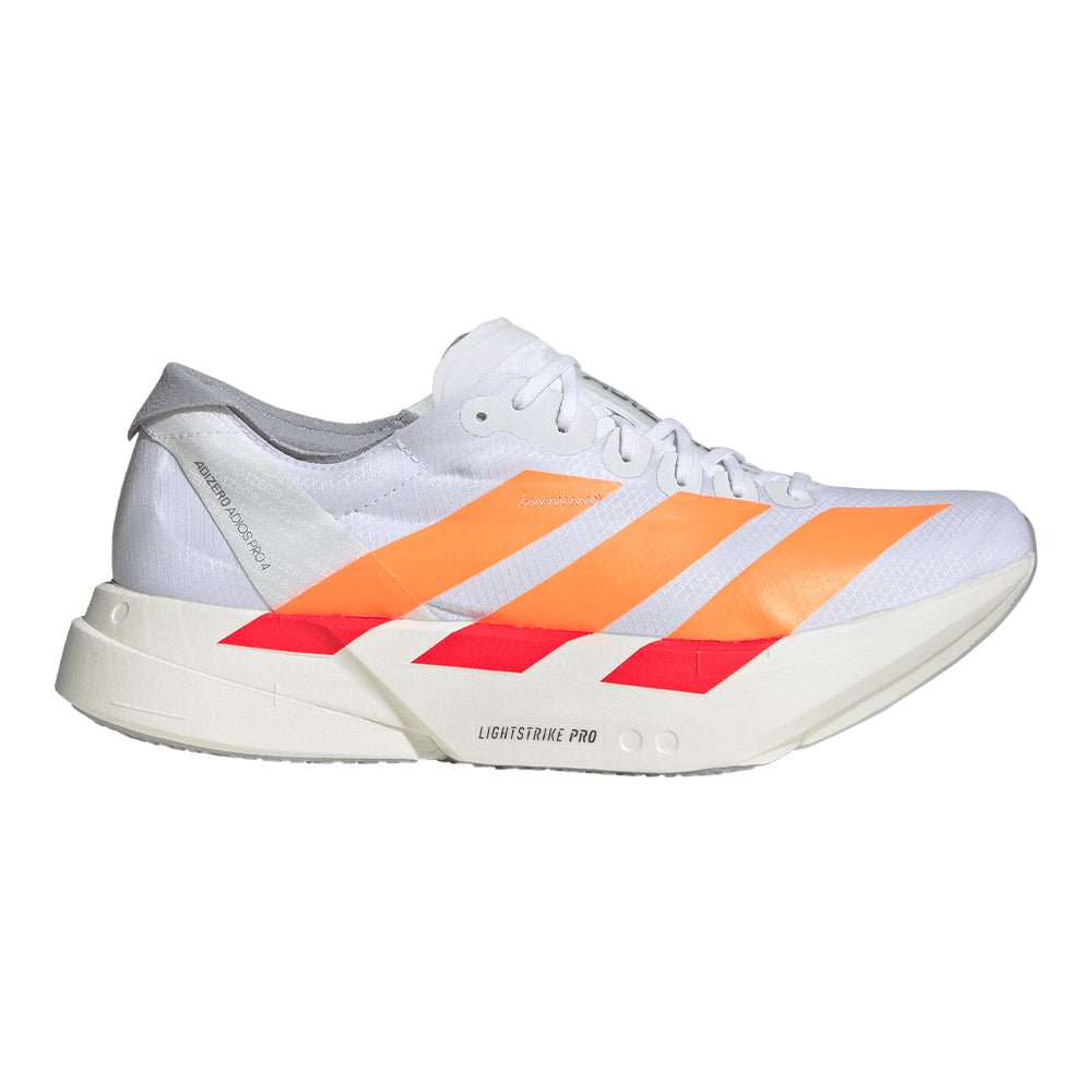 Adidas Men's Adizero Adios Pro 4 - BlackToe Running#colour_cloud-white-lucid-orange-lucid-red