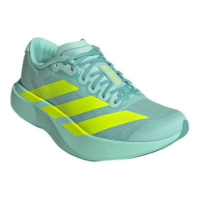 Adidas Women's Adizero Evo SL - BlackToe Running#colour_flash-aqua-lucid-lemon-mint-ton