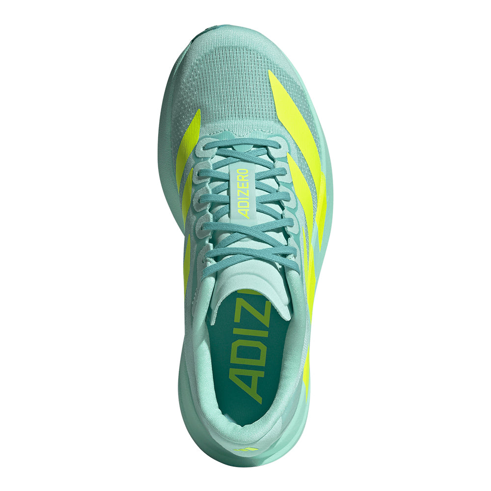 Adidas Women's Adizero Evo SL - BlackToe Running#colour_flash-aqua-lucid-lemon-mint-ton