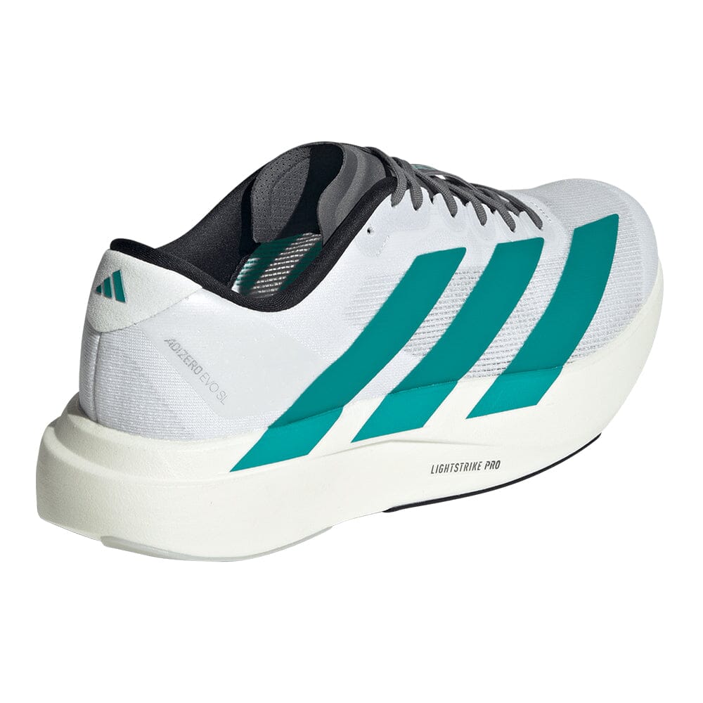 Adidas Men's Adizero Evo SL - BlackToe Running#colour_white-pure-teal-grey