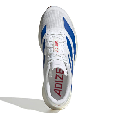 Adidas Men's Adizero Evo SL - BlackToe Running#colour_flash-white-team-royal-blue-pure-ruby