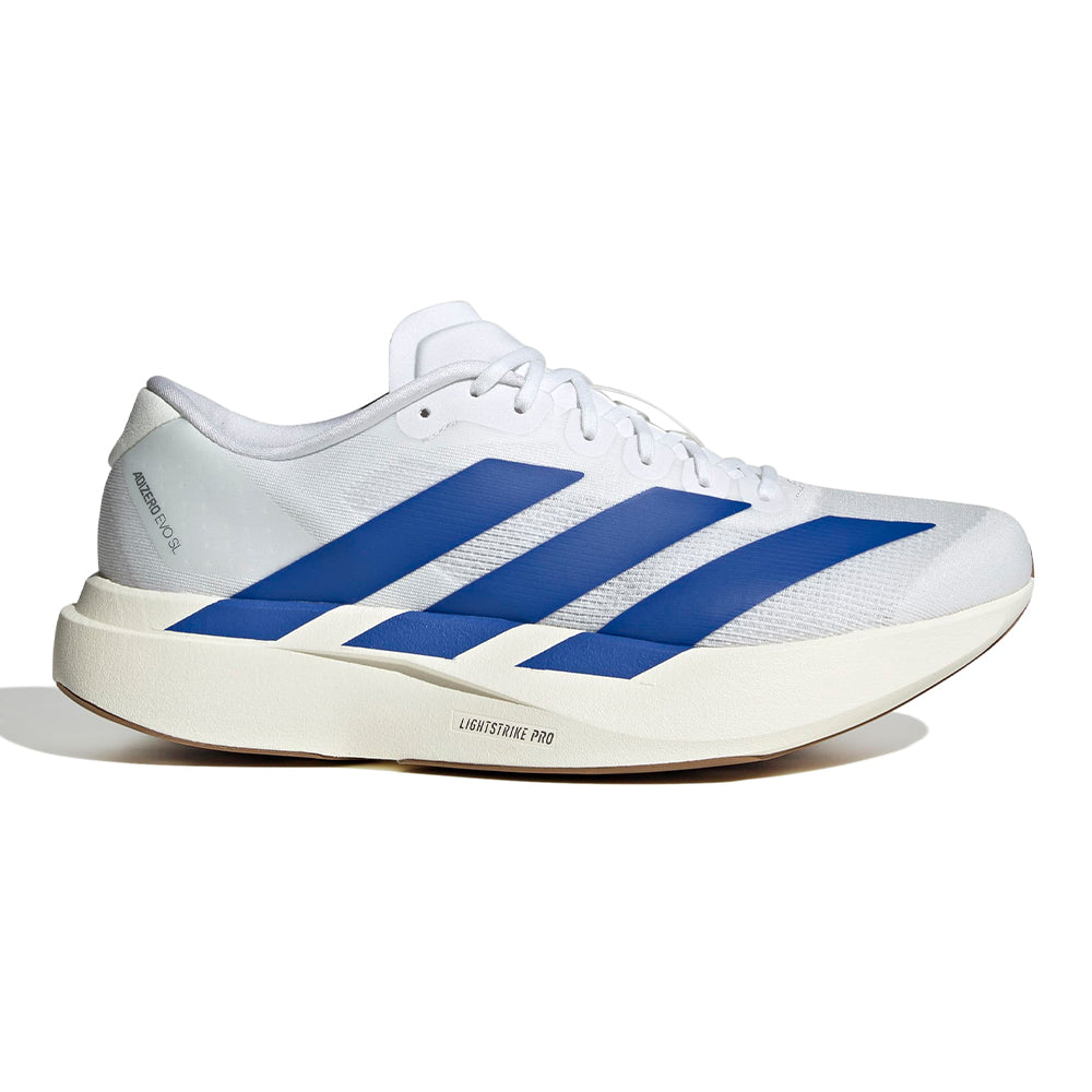 Adidas Men's Adizero Evo SL - BlackToe Running#colour_flash-white-team-royal-blue-pure-ruby