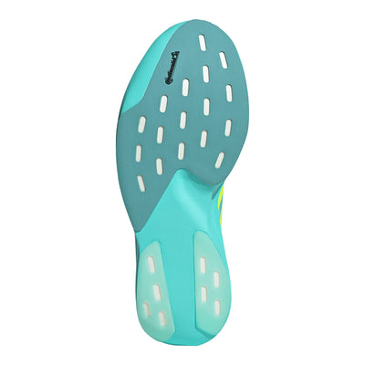 Adidas Men's Adizero Evo SL - BlackToe Running#colour_flash-aqua-lucid-lemon-mint-ton
