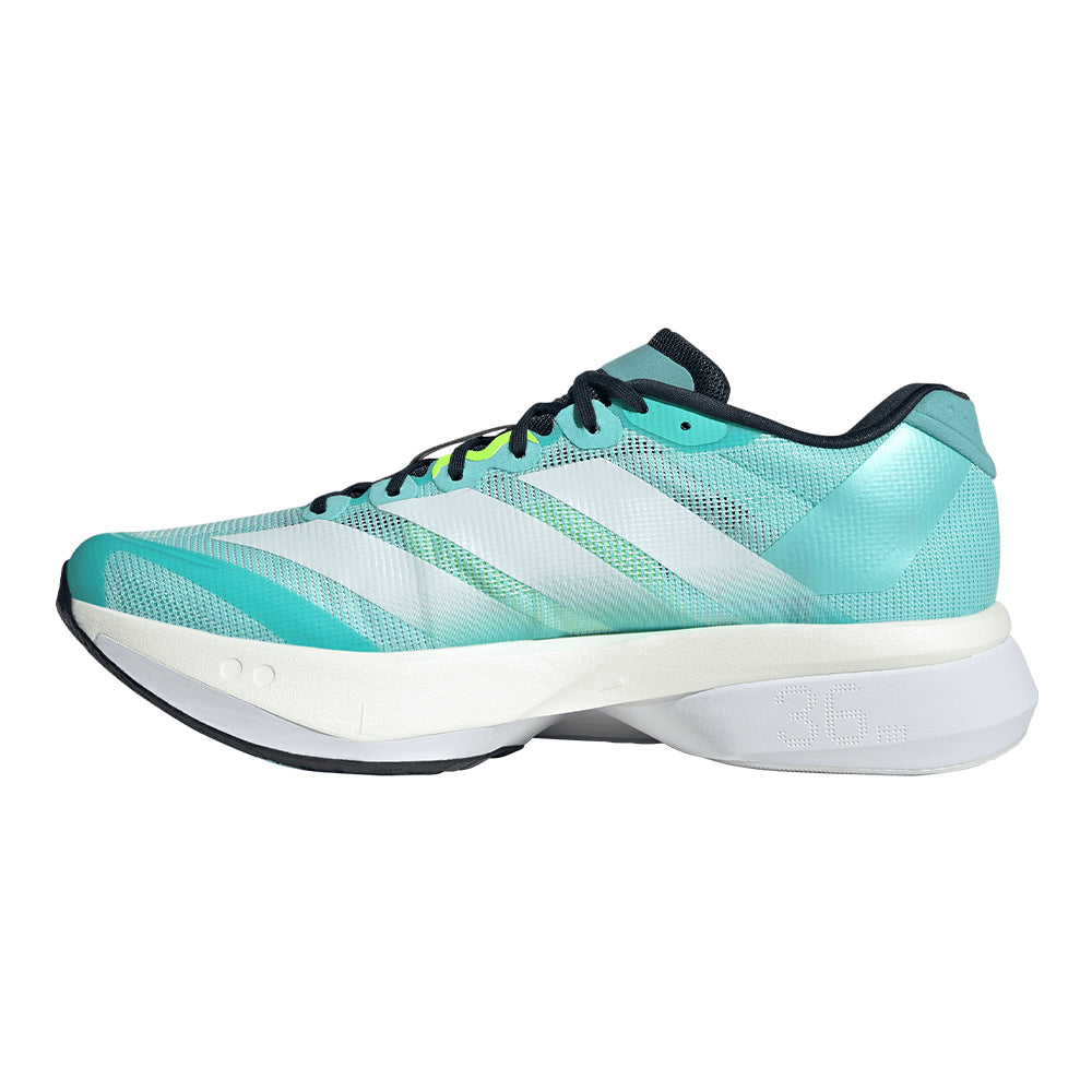 Adidas Men's Adizero Boston 13 - BlackToe Running#colour_flash-aqua-cloud-white-lucid-lemon