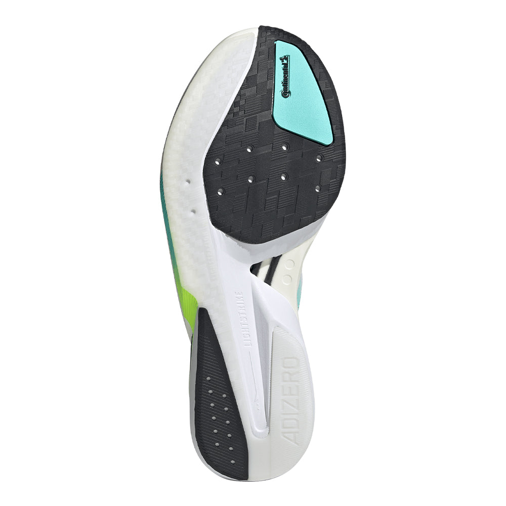 Adidas Men's Adizero Boston 13 - BlackToe Running#colour_flash-aqua-cloud-white-lucid-lemon