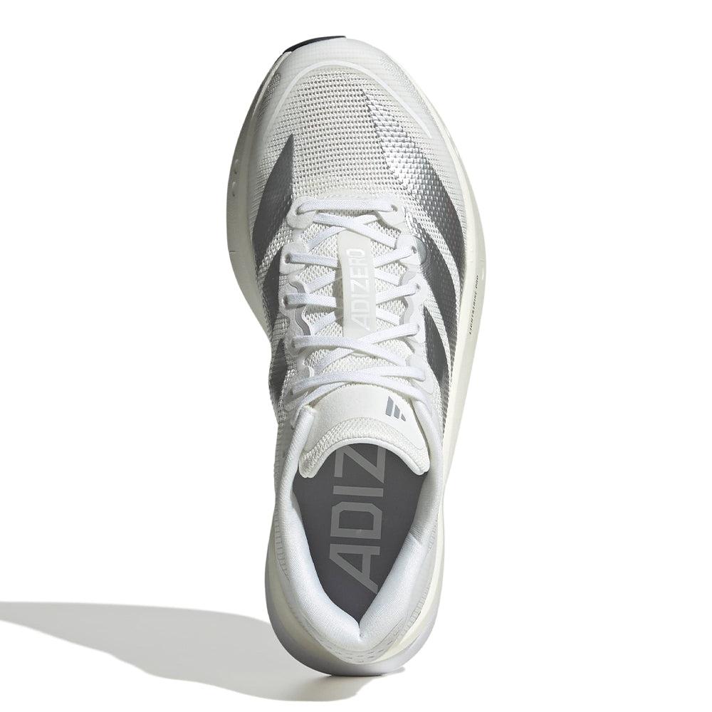 Adidas Women's Adizero Boston 13 - BlackToe Running#colour_white-matte-silver-dash-grey