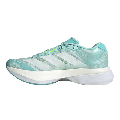 Adidas Women's Adizero Boston 13 - BlackToe Running#colour_semi-flash-aqua-zero-metalic-lucid-lemon